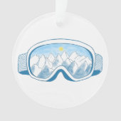 Illustratie Mountain Ski Goggles Ornament (voorkant)