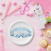 Illustratie Mountain Ski Goggles Papieren Bordje (Feest)