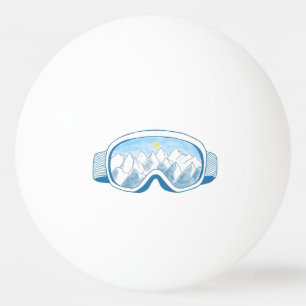 Illustratie Mountain Ski Goggles Pingpongbal