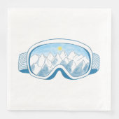 Illustratie Mountain Ski Goggles Servet (Voorkant)