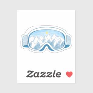 Illustratie Mountain Ski Goggles Sticker