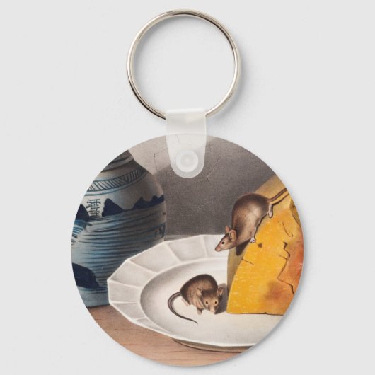 Illustratie muis (muizen-musculus) sleutelhanger (Voorkant)