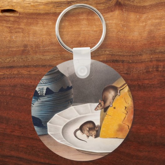 Illustratie muis (muizen-musculus) sleutelhanger (Voorkant)