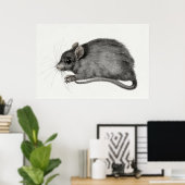 Illustratie  muis poster (Thuiskantoor)
