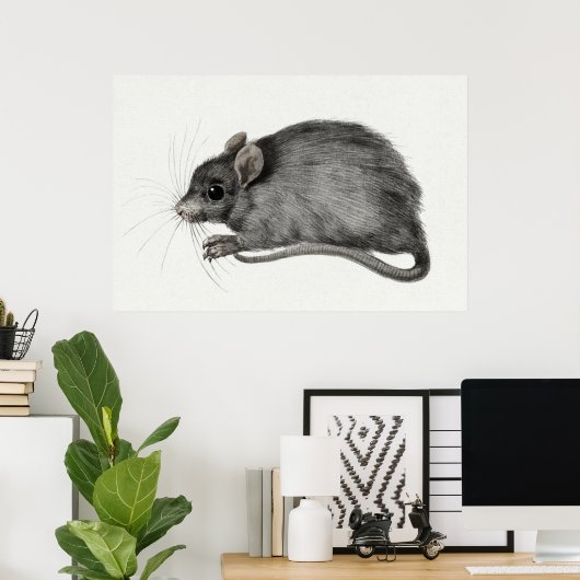 Illustratie muis poster (Thuiskantoor)