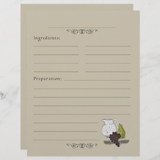 Illustratie Multomap pagina's Rustic still Life Re (Voorkant / Achterkant)