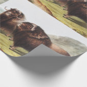 Illustratie Musk Ox (Ovibos moschatus) Cadeaupapier (Hoek)