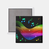 Illustratie muziekmagneet magneet (Voorkant / Achterkant)