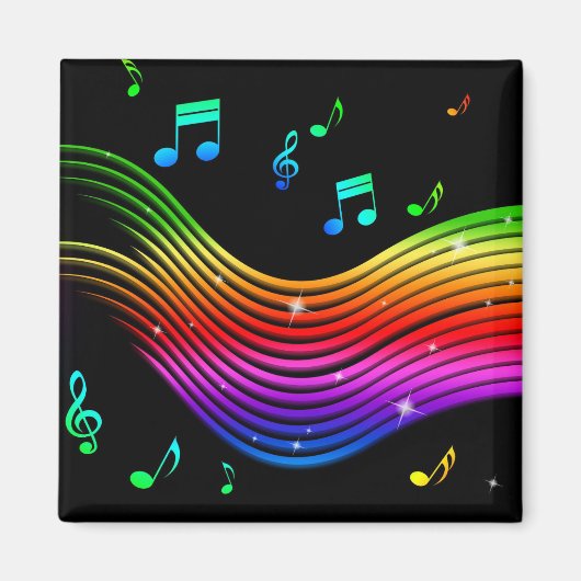 Illustratie muziekmagneet magneet (Voorkant)