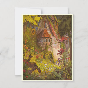 illustratie Mystical Forest Castle Notitiekaartje