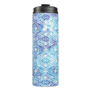 Illustratie naadloze boho geometrische patroonisol thermosbeker