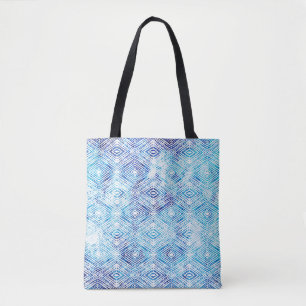 Illustratie naadloze boho geometrische patroonisol tote bag