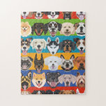 Illustratie naadloze kleurrijke honden legpuzzel<br><div class="desc">Illustratie naadloze patroongelukkige honden - Dit naadloze patroon is perfect voor fans van honden. De grafische shows zijn veel kleurrijke honden.</div>