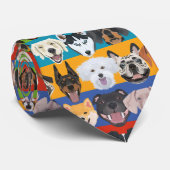 Illustratie naadloze kleurrijke honden stropdas (Opgerold)