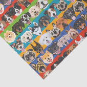 Illustratie naadloze kleurrijke honden tissuepapier (Detail)