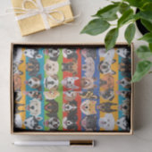 Illustratie naadloze kleurrijke honden tissuepapier (Geschenk)