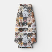 Illustratie naadloze patroongelukkige honden flesjeskoeler (Voorkant)