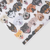 Illustratie naadloze patroongelukkige honden tissuepapier (Detail)