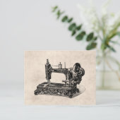illustratie naaimachine 1800s briefkaart (Staand voorkant)