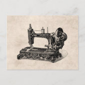  illustratie naaimachine 1800s briefkaart (Voorkant)