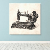 illustratie naaimachine 1800s canvas afdruk (Insitu (Houten vloer))