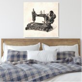 illustratie naaimachine 1800s canvas afdruk (Insitu (Slaapkamer))