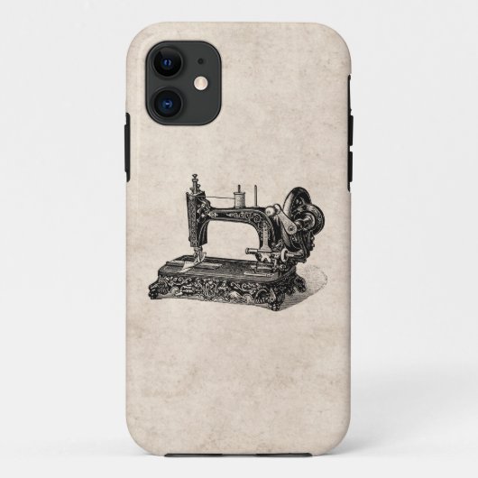  illustratie naaimachine 1800s Case-Mate iPhone case (Achterkant)