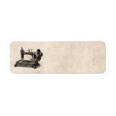 illustratie naaimachine 1800s etiket (Voorkant)