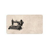  illustratie naaimachine 1800s etiket (Voorkant)