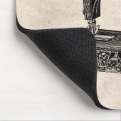  illustratie naaimachine 1800s muismat (Hoek)