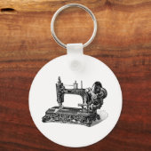  illustratie naaimachine 1800s sleutelhanger (Voorkant)