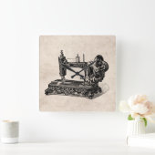  illustratie naaimachine 1800s vierkante klok (Huis)