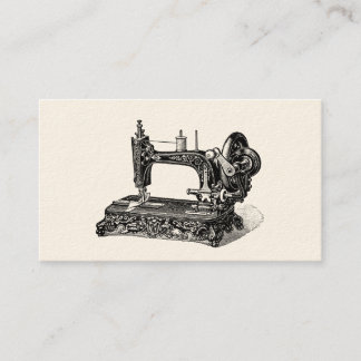 illustratie naaimachine 1800s visitekaartje