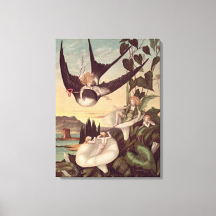 Illustratie naar "Thumbkinetta", door Hans Christe Canvas Afdruk