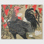 Illustratie Nandina en Rooster door Ito Jakuchu Cadeaupapier (Vlak)