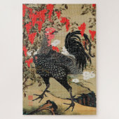 Illustratie Nandina en Rooster door Ito Jakuchu Legpuzzel (Verticaal)