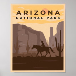 Illustratie nationaal park Arizona Poster