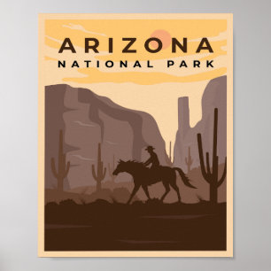 Illustratie nationaal park  Arizona Poster