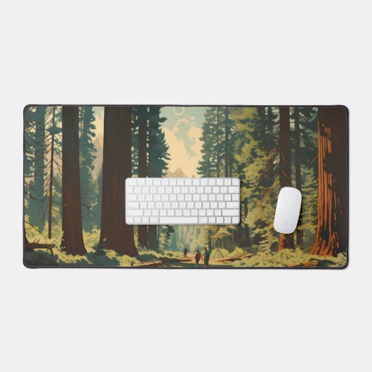 Illustratie nationaal park Redwood  Bureaumat (Keyboard & Muis)