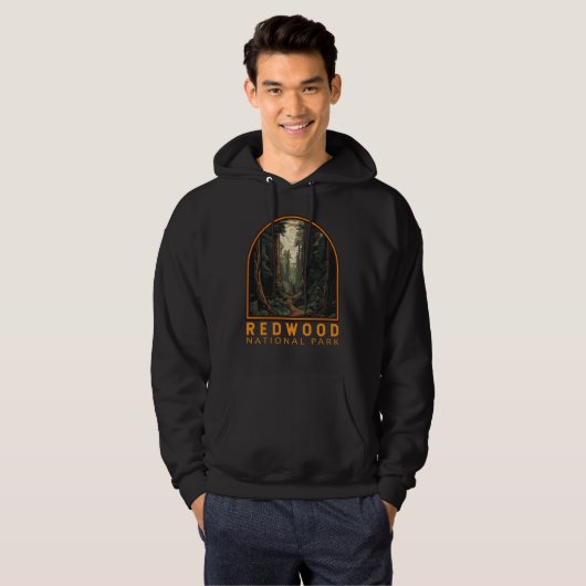 Illustratie nationaal park Redwood  Hoodie (Voorkant volledig)