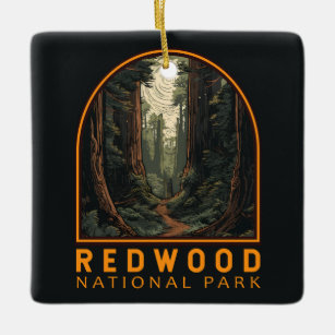 Illustratie nationaal park Redwood  Keramisch Ornament