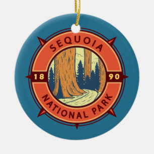 Illustratie nationaal park Sequoia Keramisch Ornament