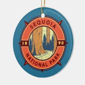 Illustratie nationaal park Sequoia Keramisch Ornament (Links)
