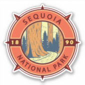 Illustratie nationaal park Sequoia Sticker (Voorkant)