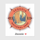 Illustratie nationaal park Sequoia Sticker (Vel)