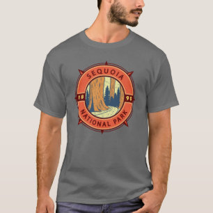 Illustratie nationaal park Sequoia T-shirt