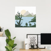 Illustratie natuur poster (Thuiskantoor)