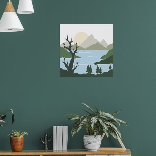 Illustratie natuur poster (Woonkamer 1)