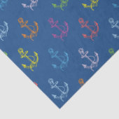 Illustratie Nautical Boat Anchors Patroon Tissuepapier (Detail)