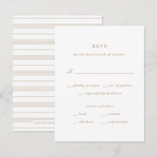 Illustratie Nautical RSVP-kaart Knot - Tan